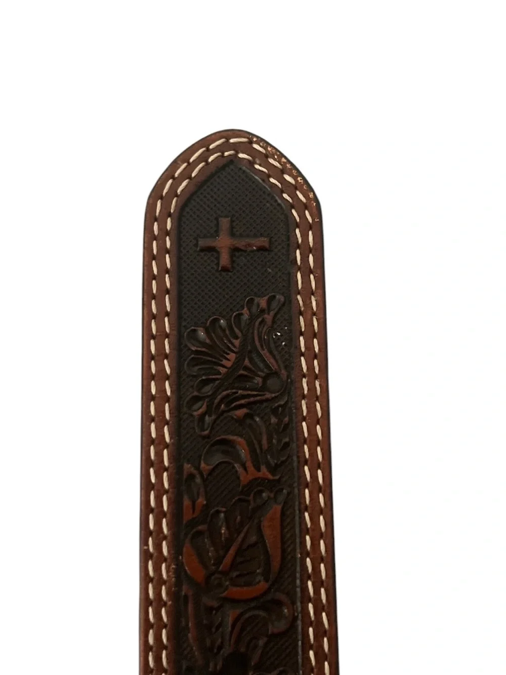 Western Genuine Leather Tooled Embossed Belt Unisex Youth 24 Cowgirl Cowboy